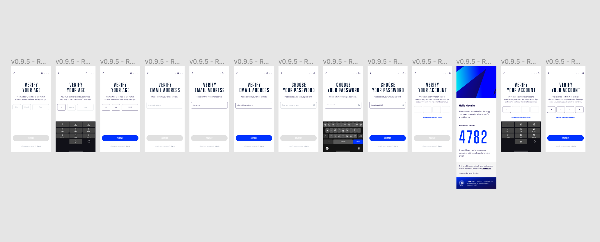 Onboarding flow detail