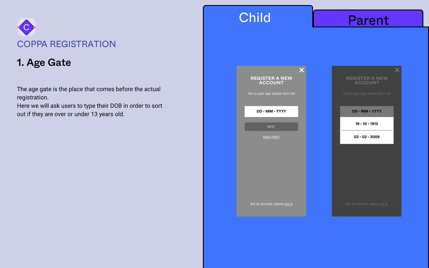 Onboarding screens — set 1