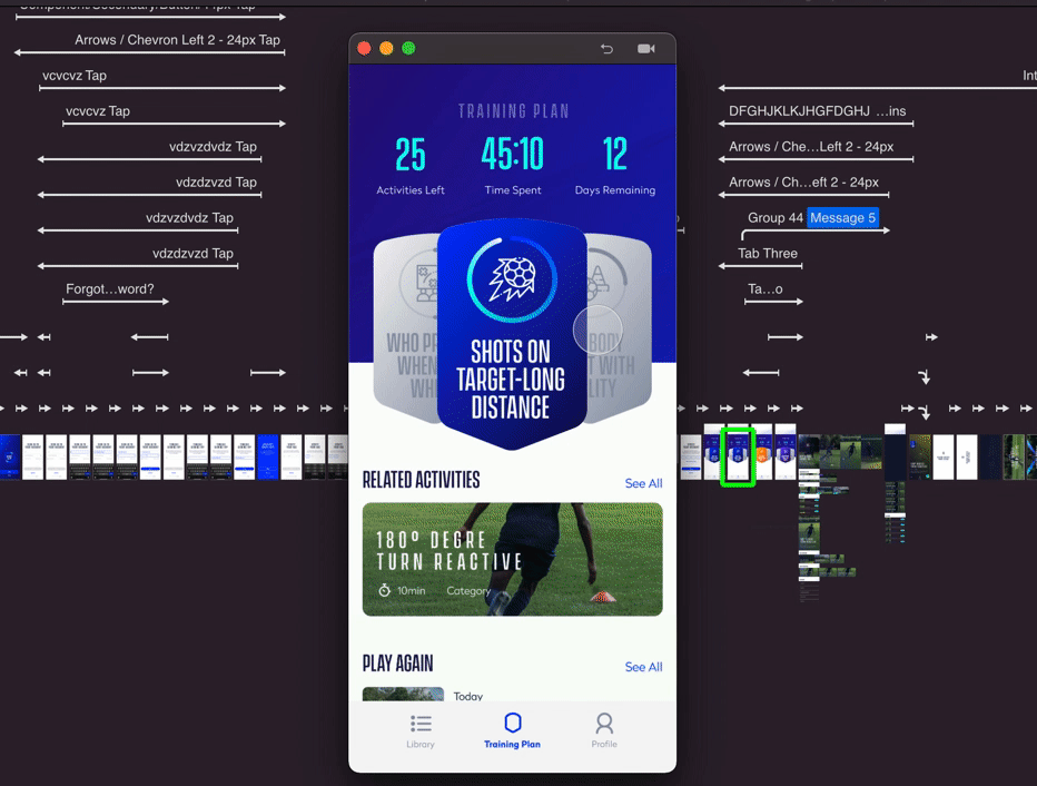 Training plan interaction