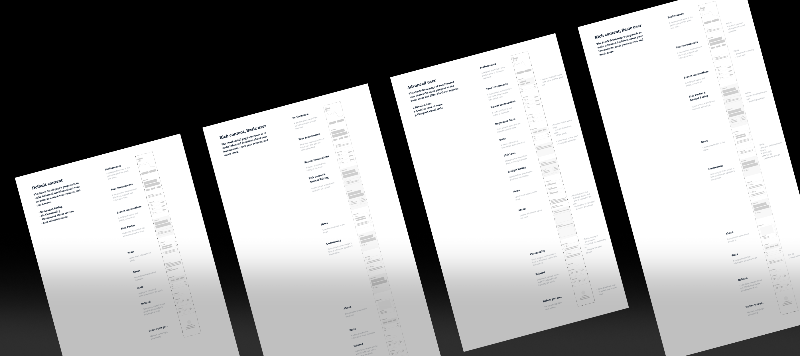 Personas and basic/advanced modes