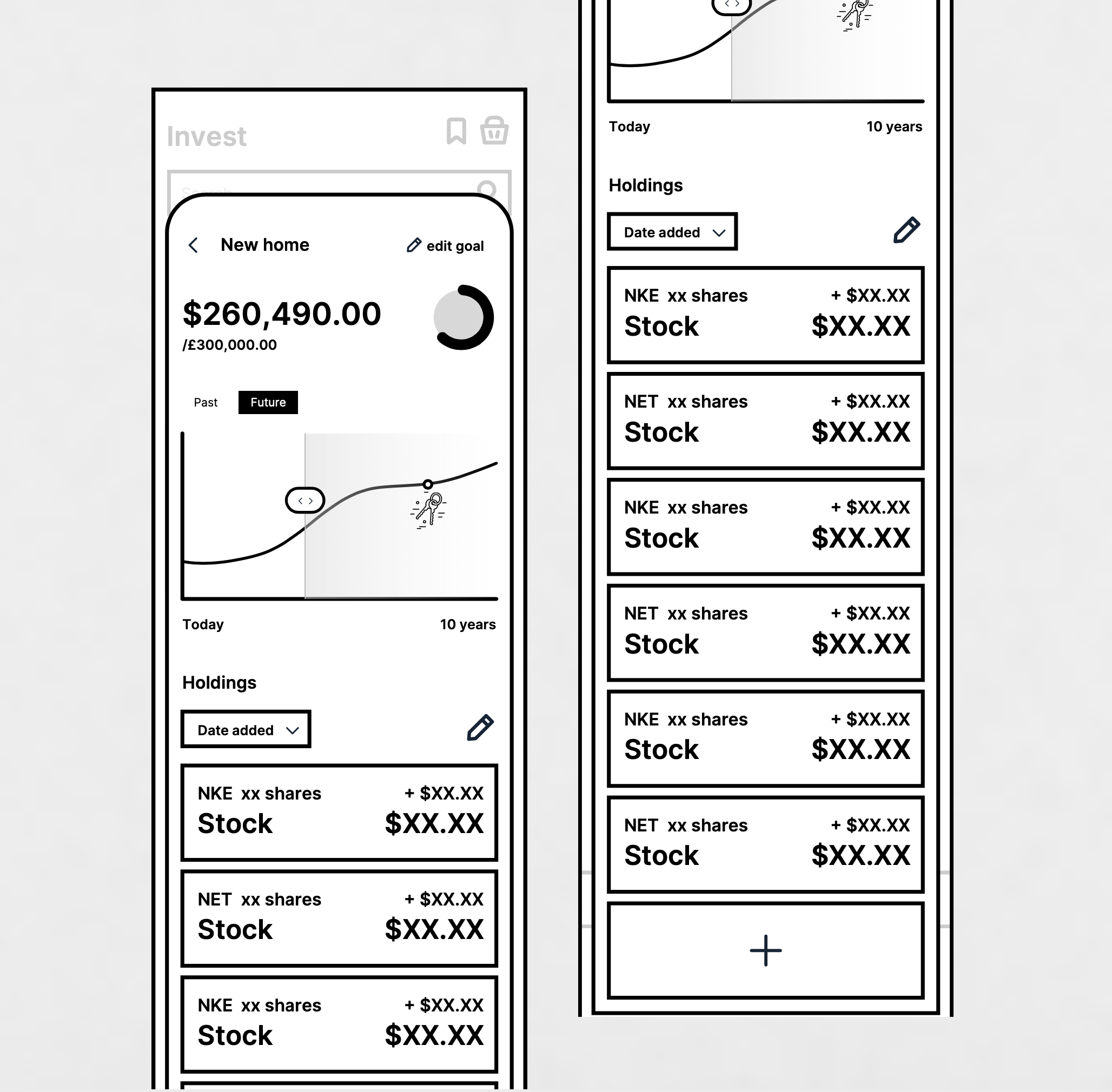 Portfolios, goals and holdings
