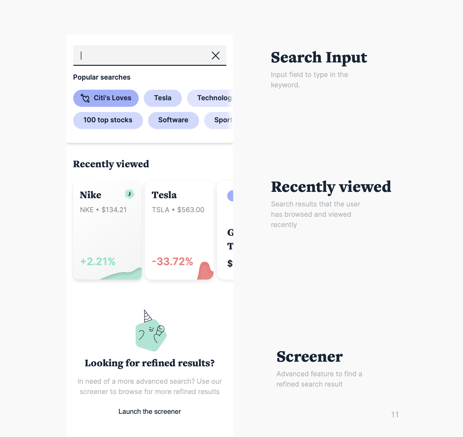Default search view