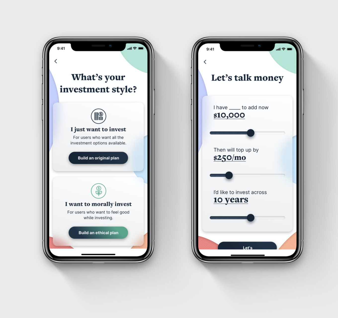 Portfolio builder flow