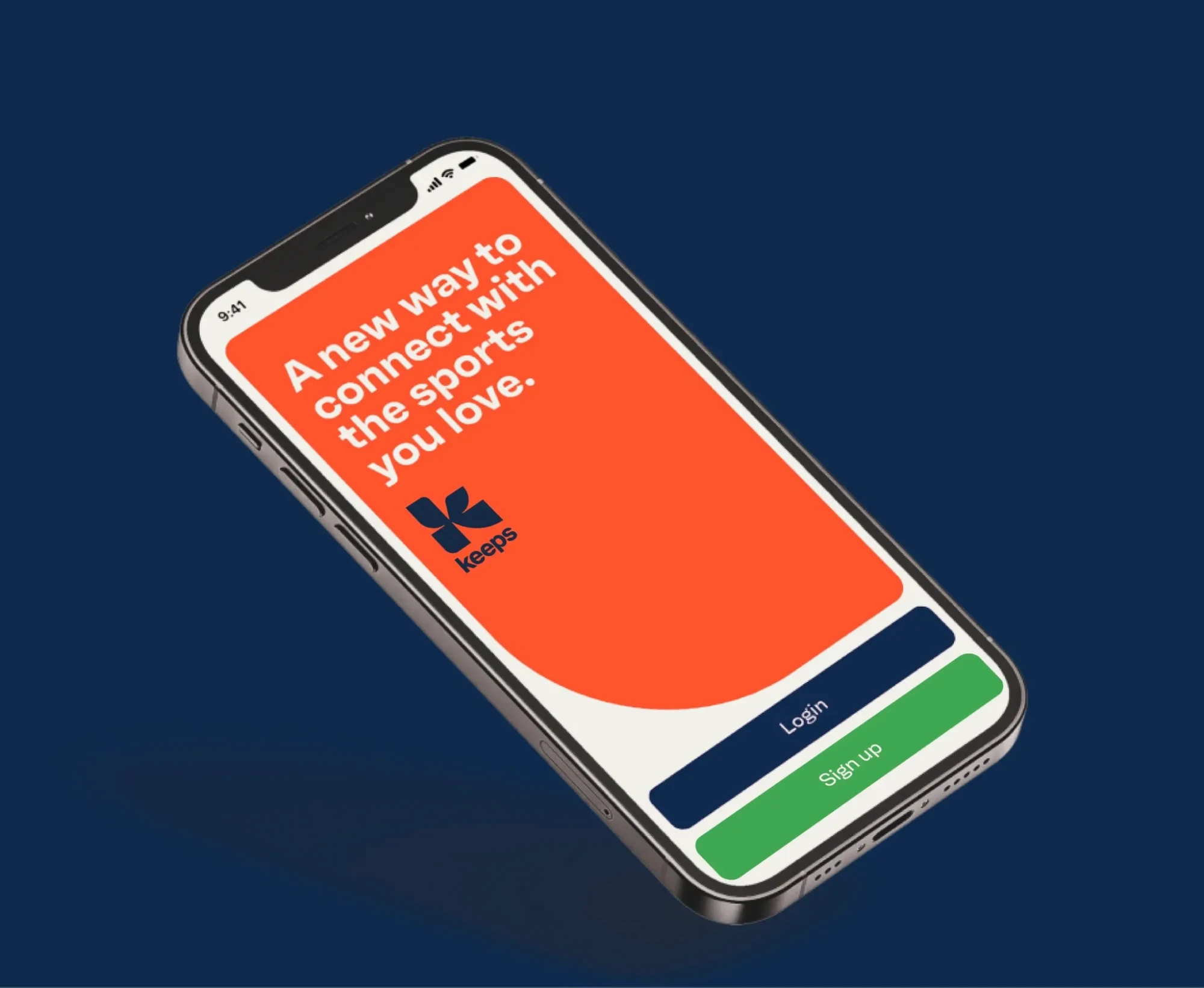 Keeps app splash screen — a new way to connect with the sports you love